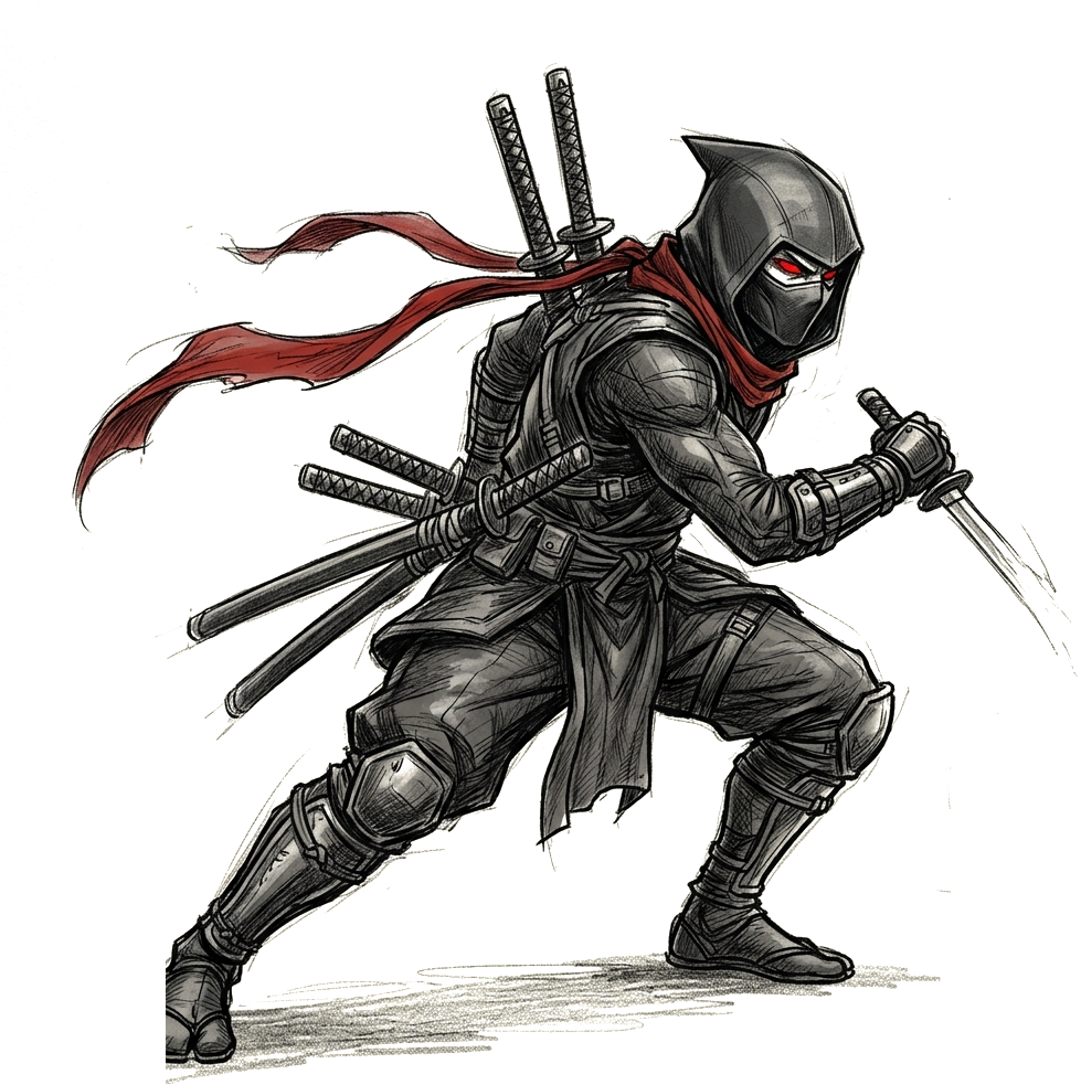 01 Kage-Ryu Shadow Shinobi Sketch